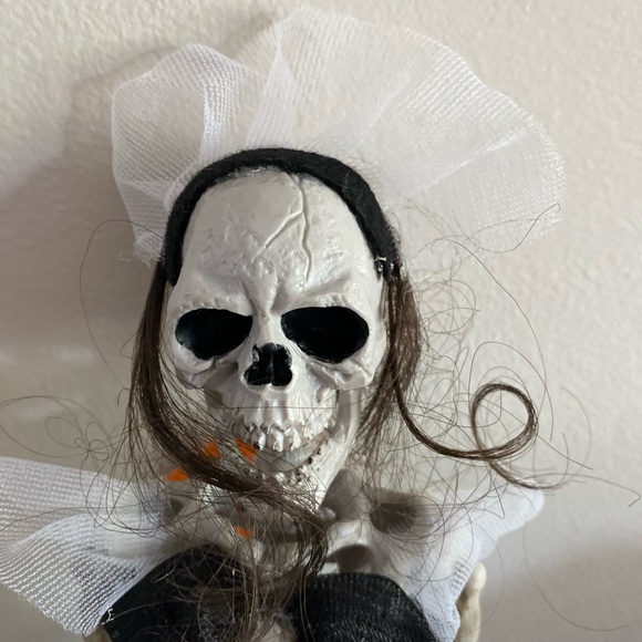 HALLOWEEN SKELETON BRIDE FULL BODY JOINT ARTICULATION DECOR VINTAGE - Picture 3 of 16